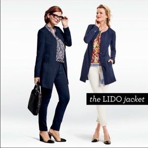 CAbi Lido Long Button Jacket Cardigan Blue Jacket 5093 Small